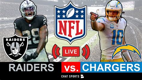 raiders vs chargers live score